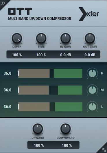 image of the OTT interface showing all the controls of the plugin