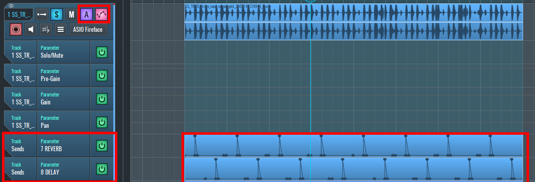 This is an image showing the Automation added to the drum beat