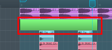 This is an image showing the empty MIDI block in the Sequencer of SoundBridge.