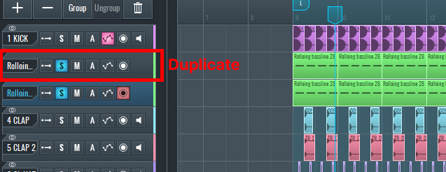 This is an image showing how to duplicate the track in SoundBridge.