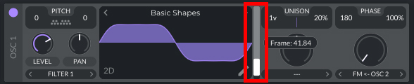 This image shows the slider's settings in Vital.