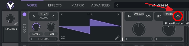 This is an image showing the Phase Randomization tool in Vital.