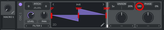 This is an image showing the Phase Position parameter in Vital.