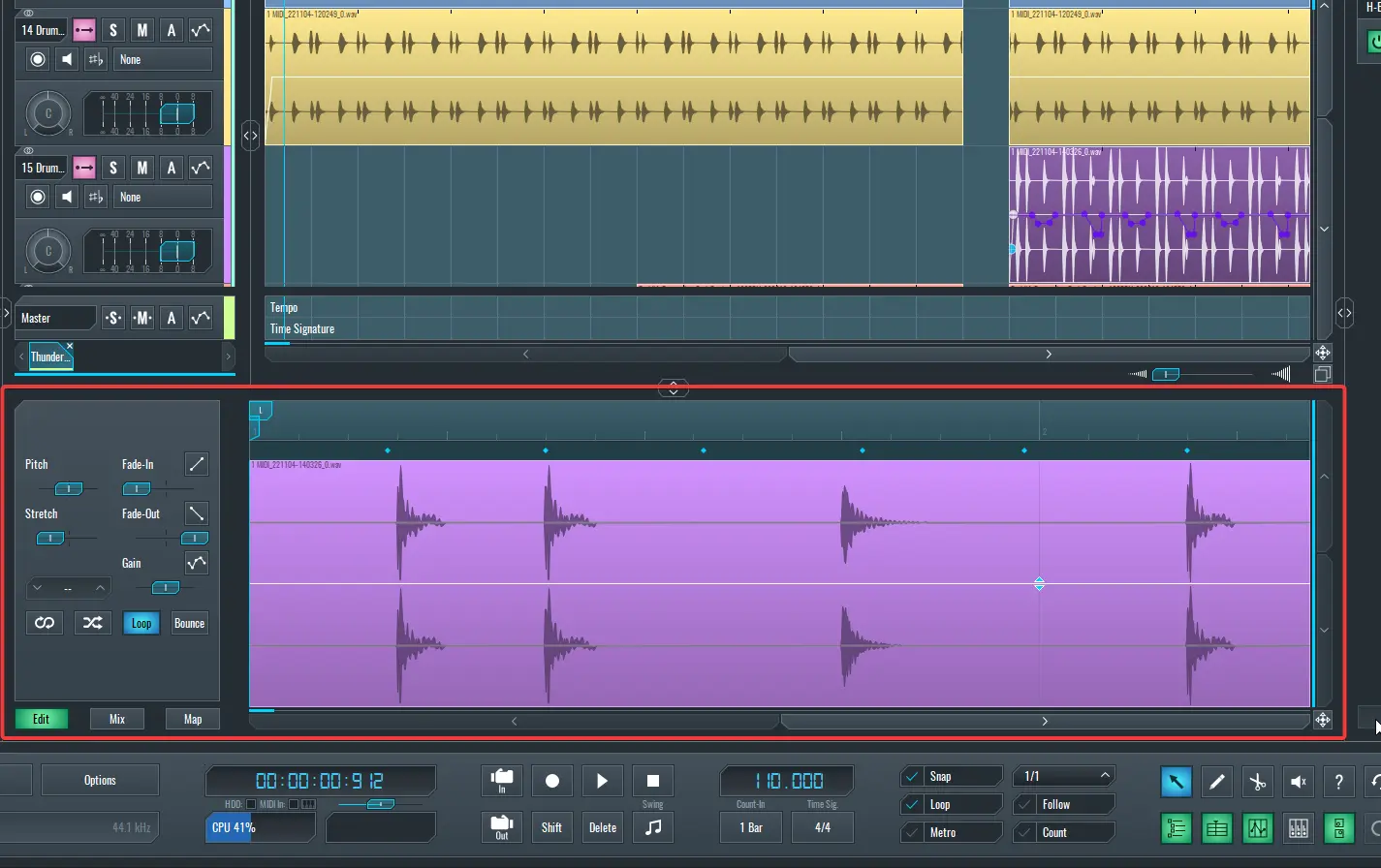 This is a screen capture showcasing the SoundBridge Edit Window