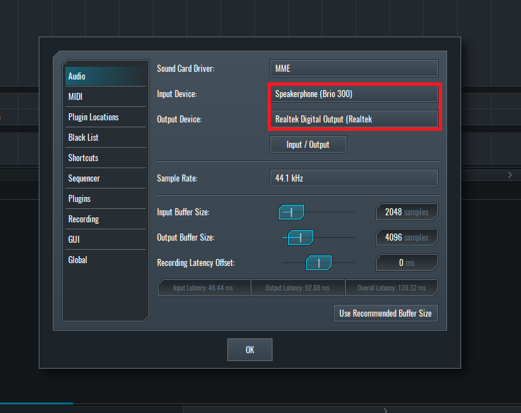 This is an image of the SoundBridge Audio Preferences.