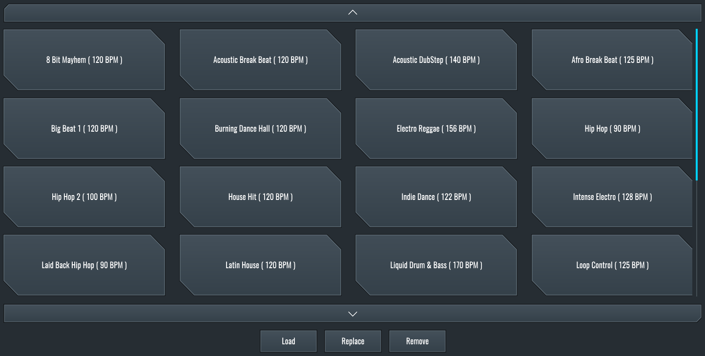 This is an image showing the Favorite Kits List in RitMix.