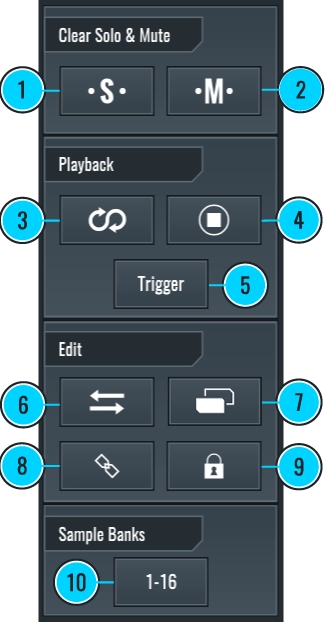 This image shows the Pad View Controls in RitMix.
