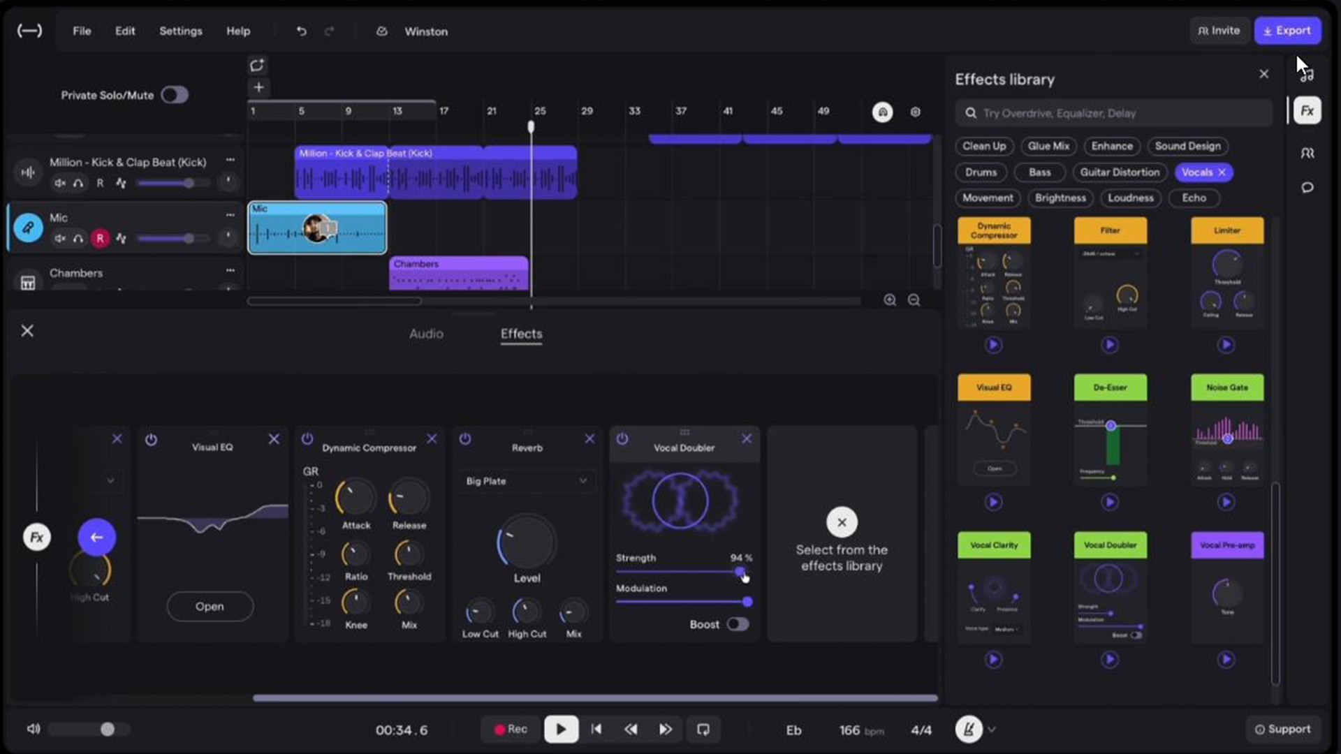 This is an image of Soundtrap's interface