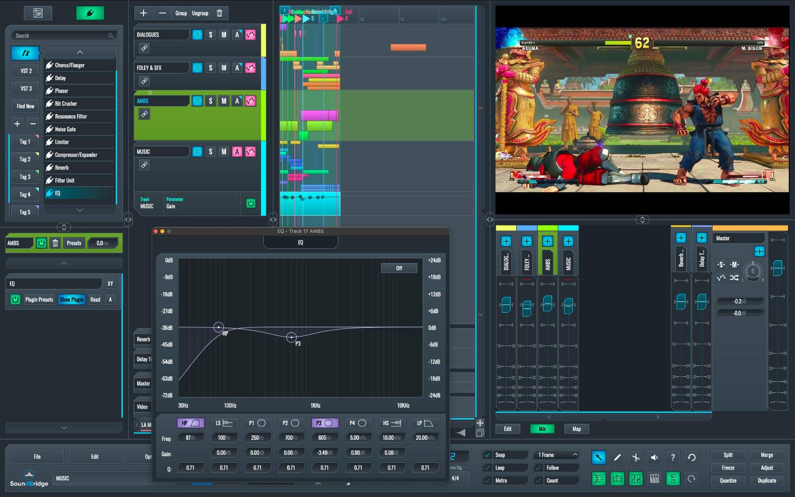 This is an image of the project starting template in SoundBridge.