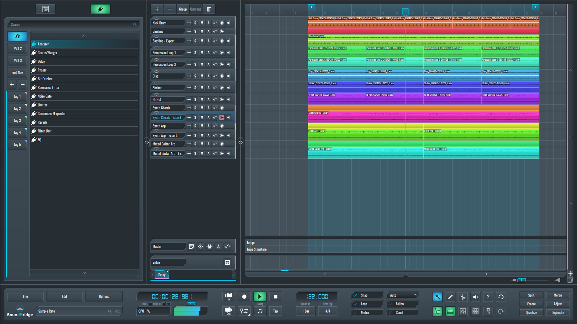 This is an image of our full mix in SoundBridge