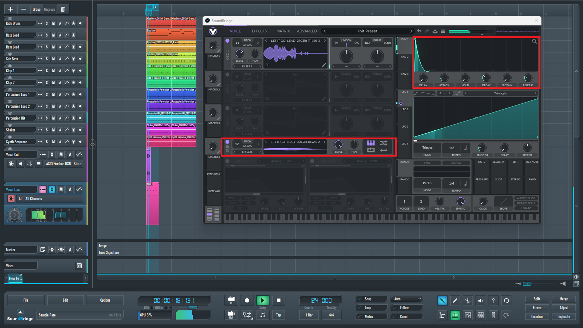 This is an image of the Vital: Synth envelope settings we used to create our unique vocal lead