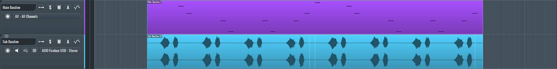 This is an image of our main bass and sub bass channels in SoundBridge.