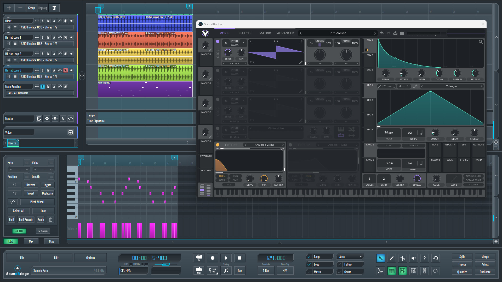 This is an image of the Vital synth we used to design our bassline that stands out.
