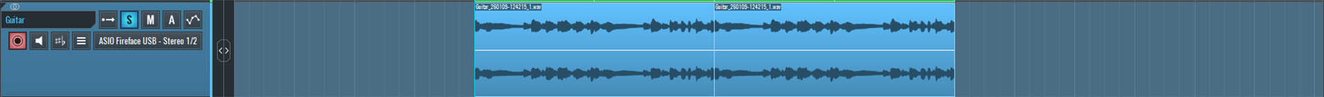 This is an image of our unprocessed guitar track.