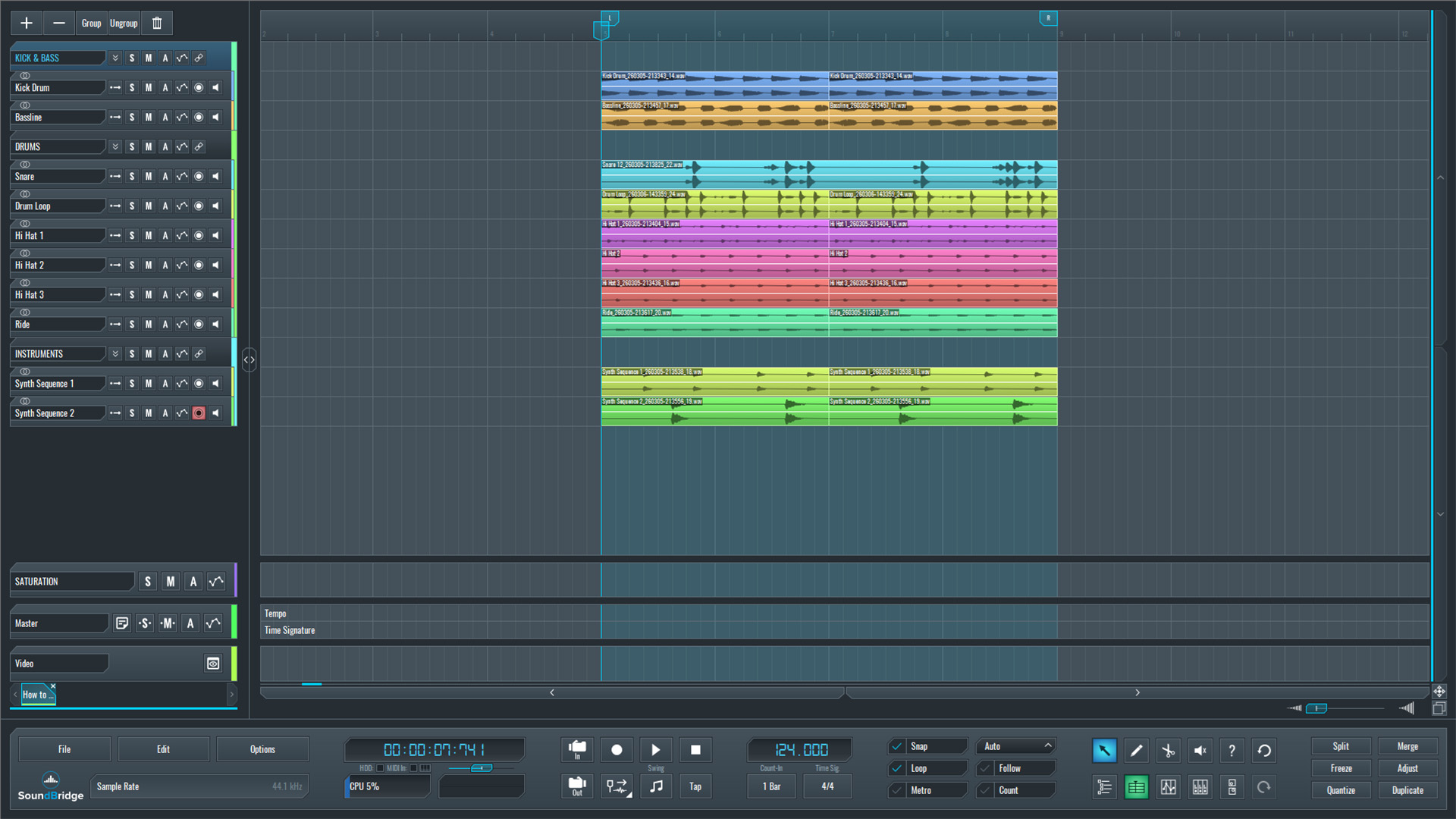 This is an image of our full mix in SoundBridge