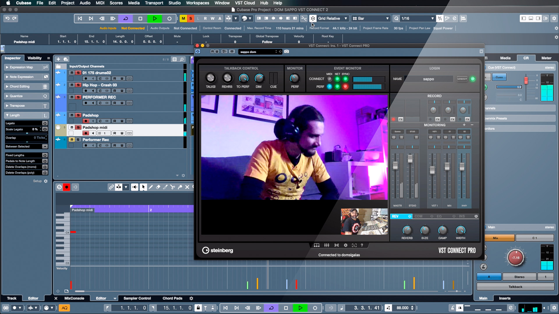 This is an image of Steinberg's VST connect