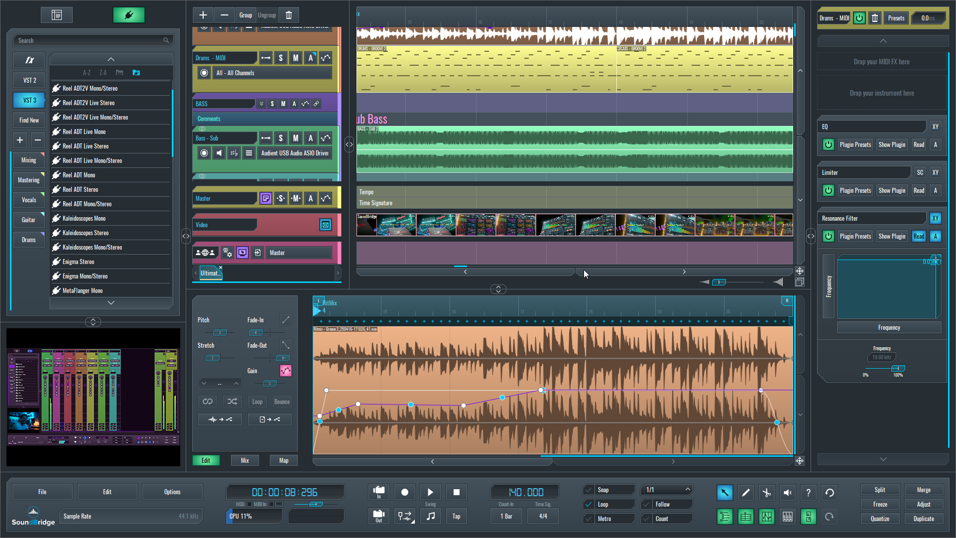 This is an image of an active SoundBridge virtual collaboration session