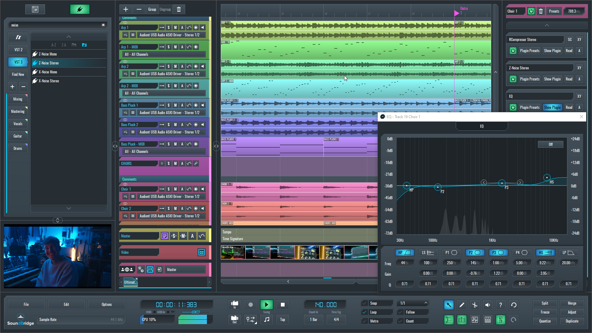 This is an image of SoundBridge's interface
