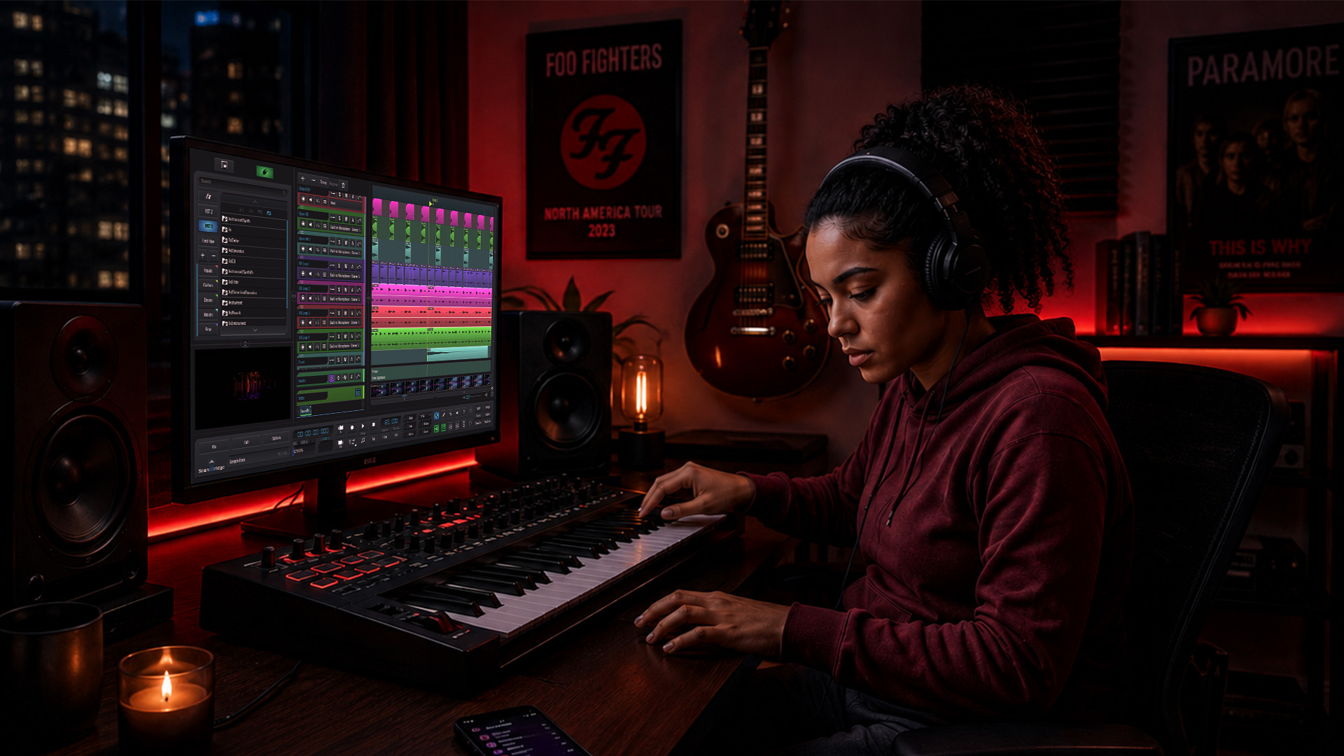 A mix engineer testing audio on various devices