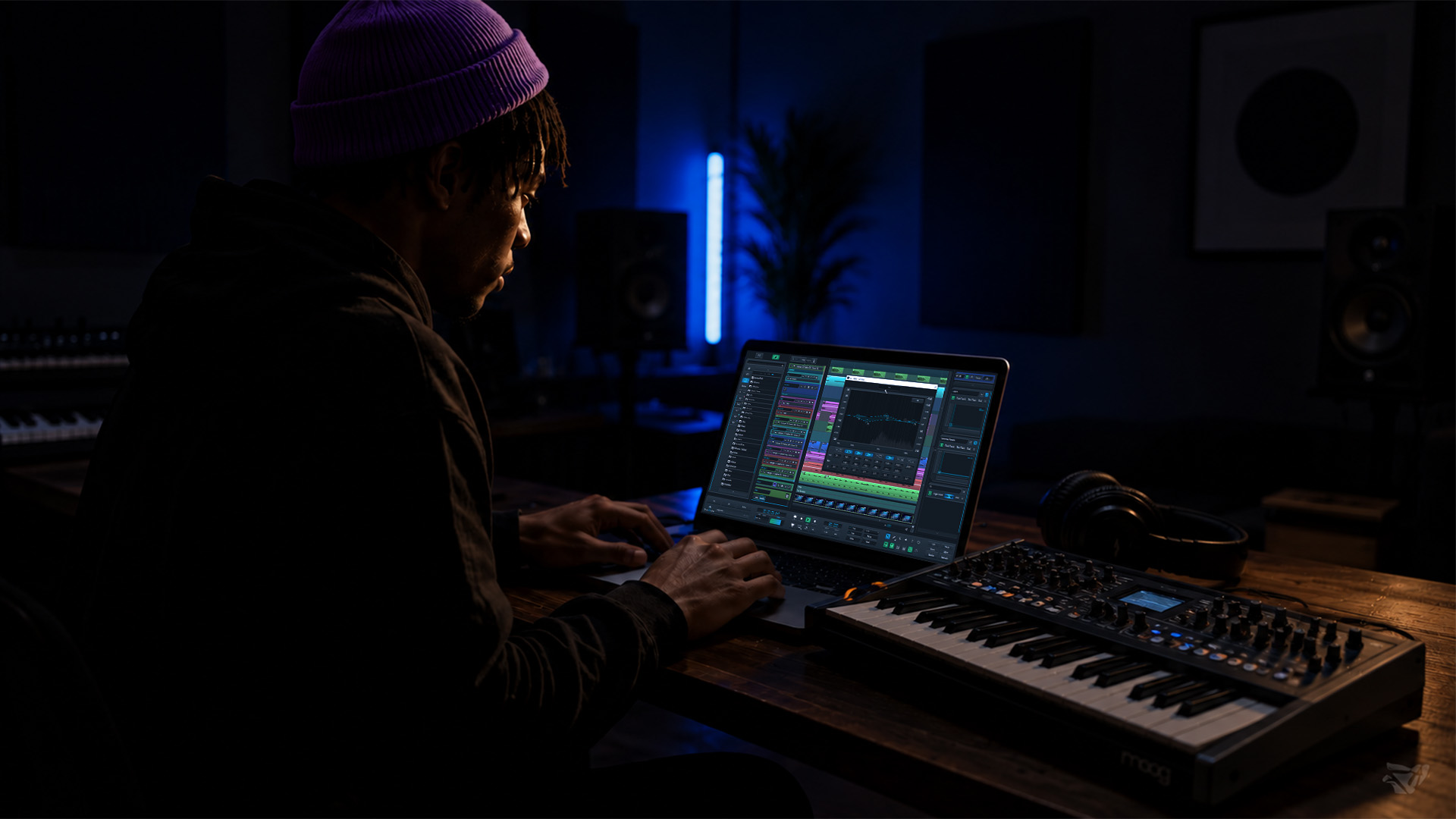 Hands preparing to install Cakewalk DAW on a Windows PC
