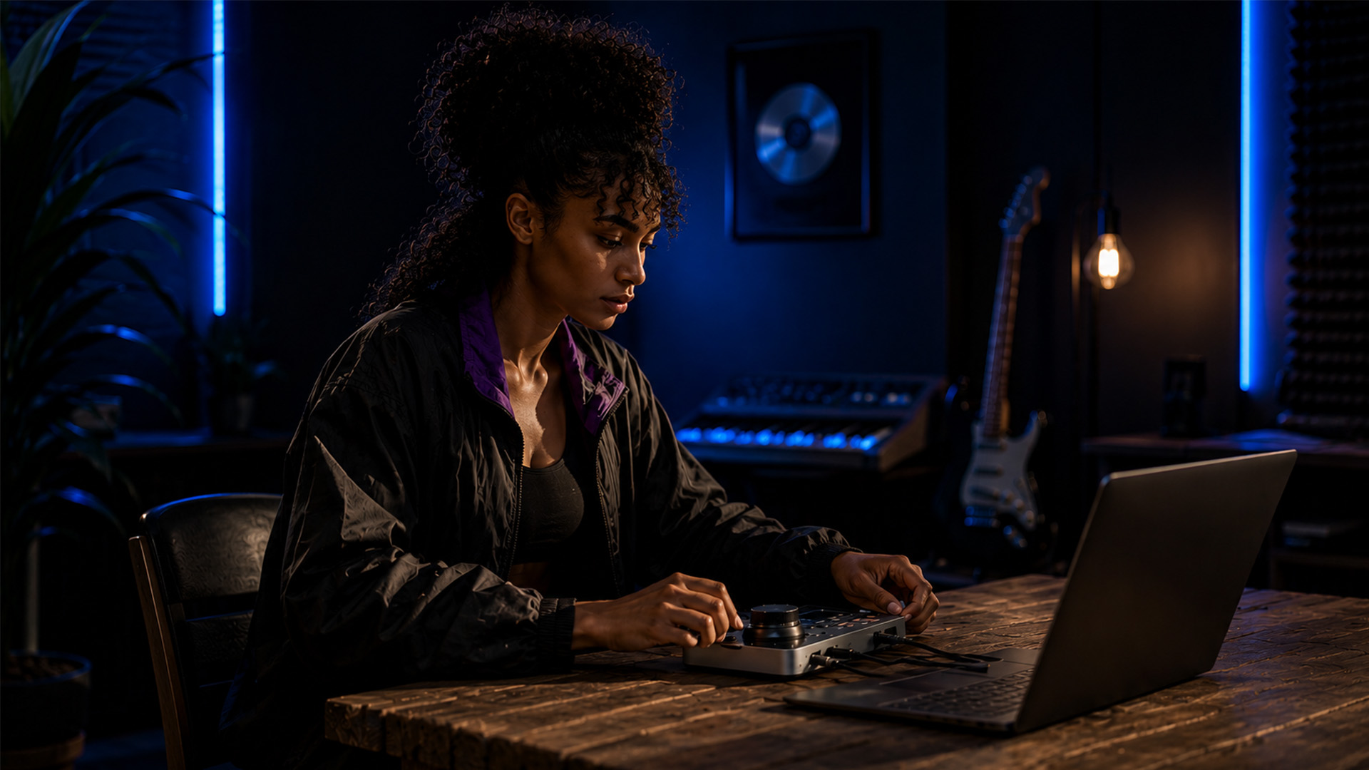 A technician using Neumann VIS spatial audio controller
