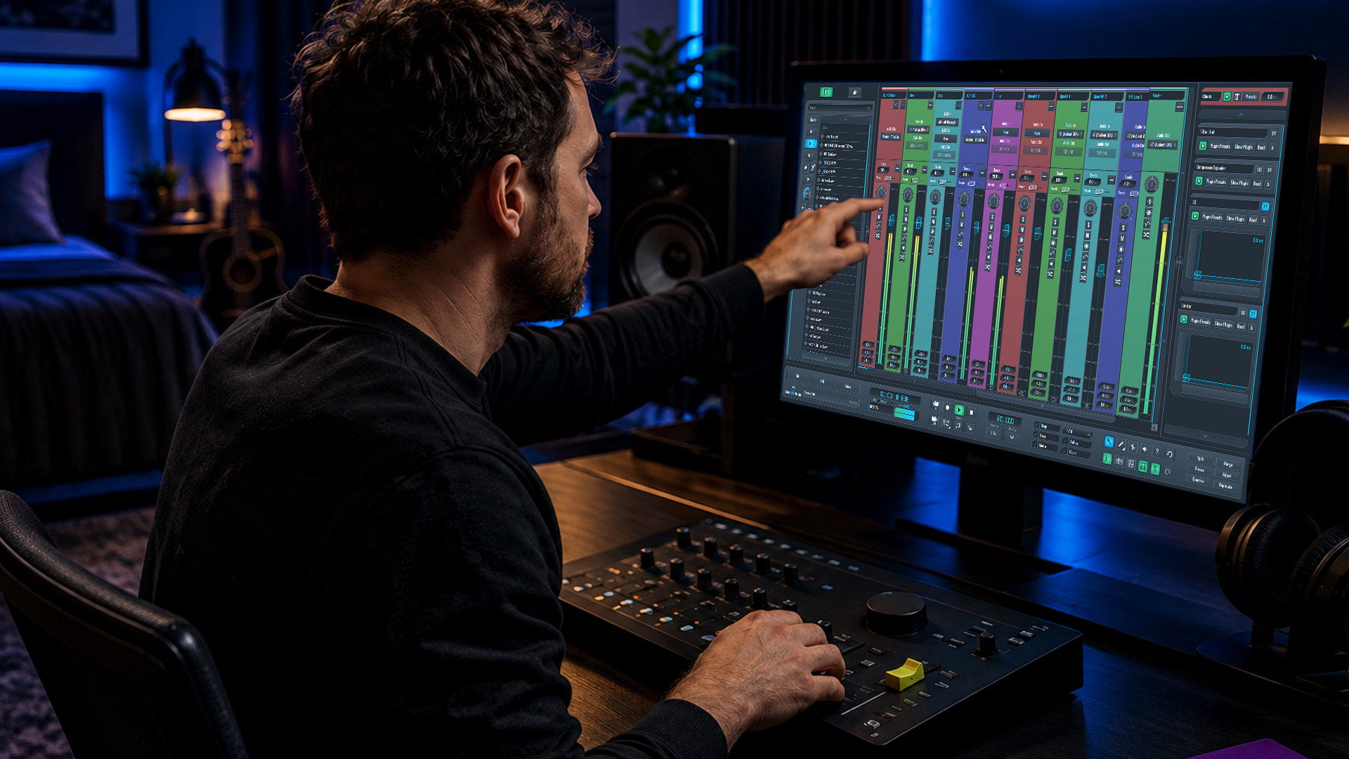 A producer comparing anonymous plugin chains