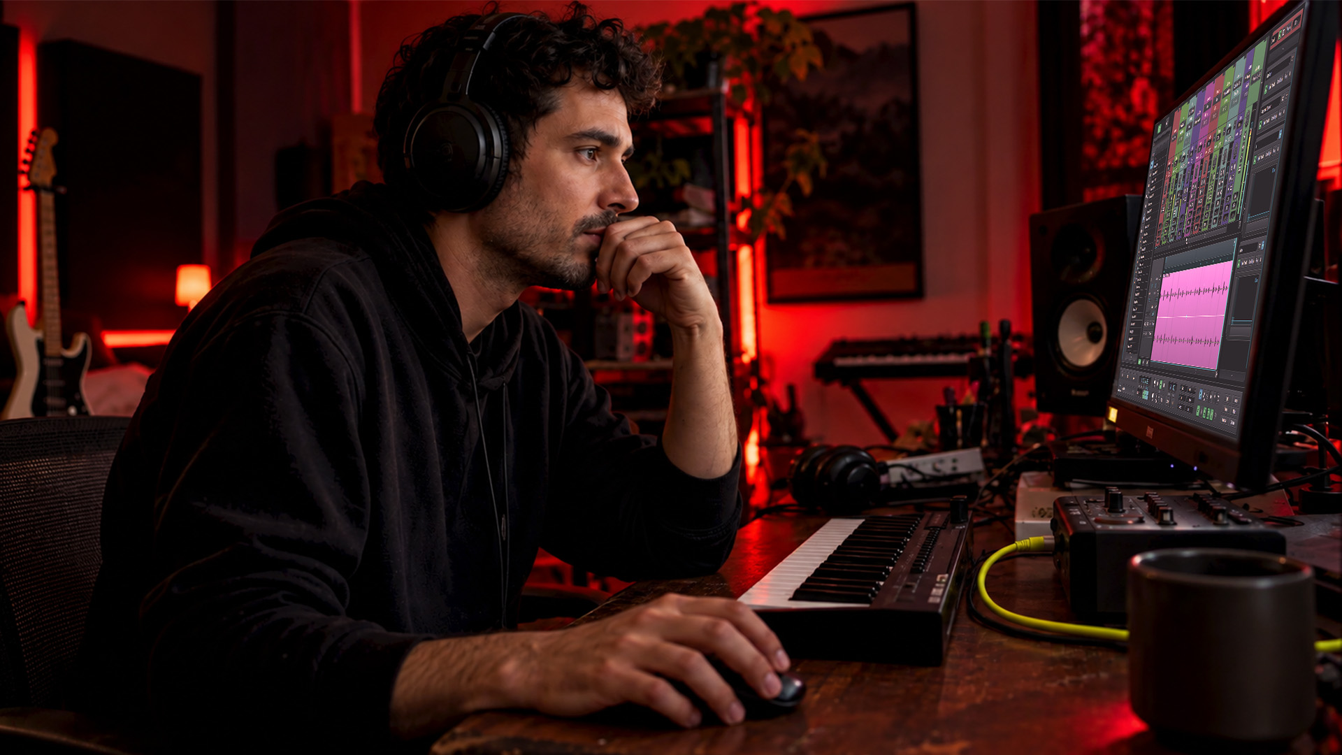 A prroducer auditioning a stretched audio loop
