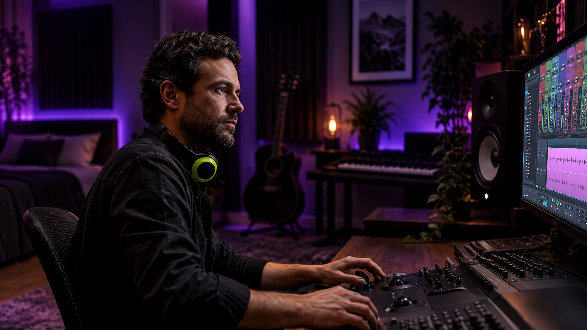 An audio professional preparing a DAW video export
